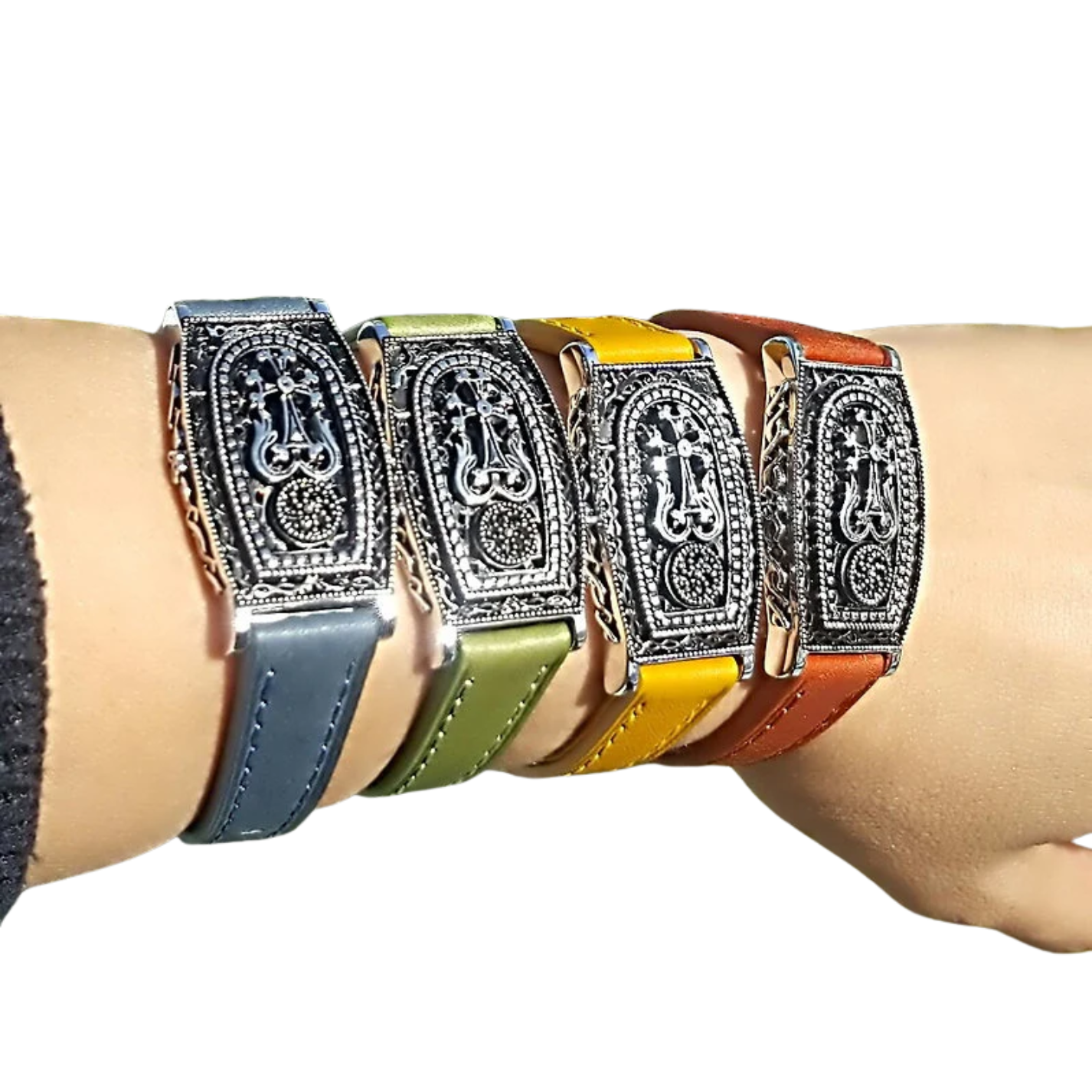 #1160 Nishan 14mm silver wrist band